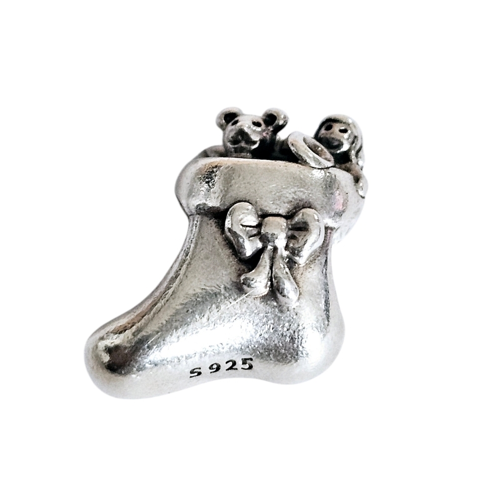 Pandora Exclusive Christmas Stocking Sock Charm 925 ALE  Retired